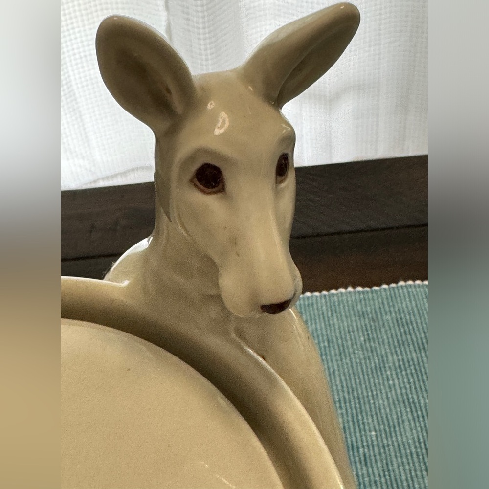 Fitz And Floyd Ceramic Kangaroo Cookie Jar With Lid Vintage Canister Kitchen - Picture 10 of 11
